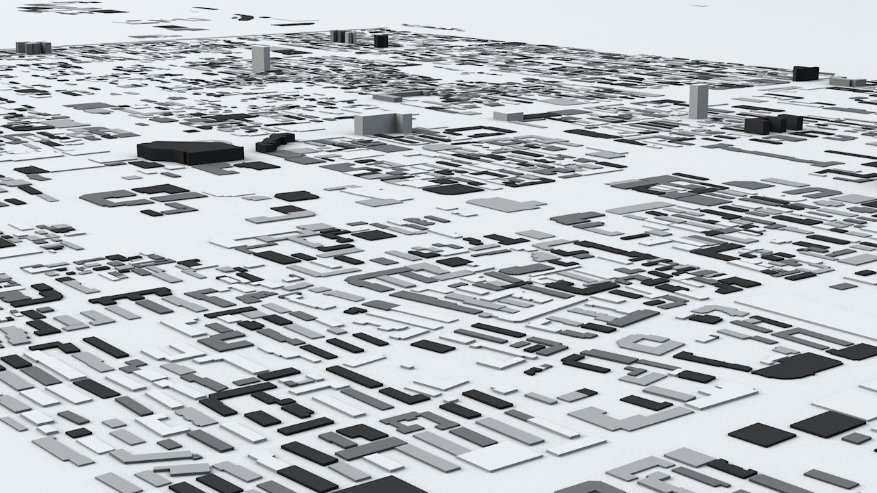 Xian Streets and Buildings 3D model_5