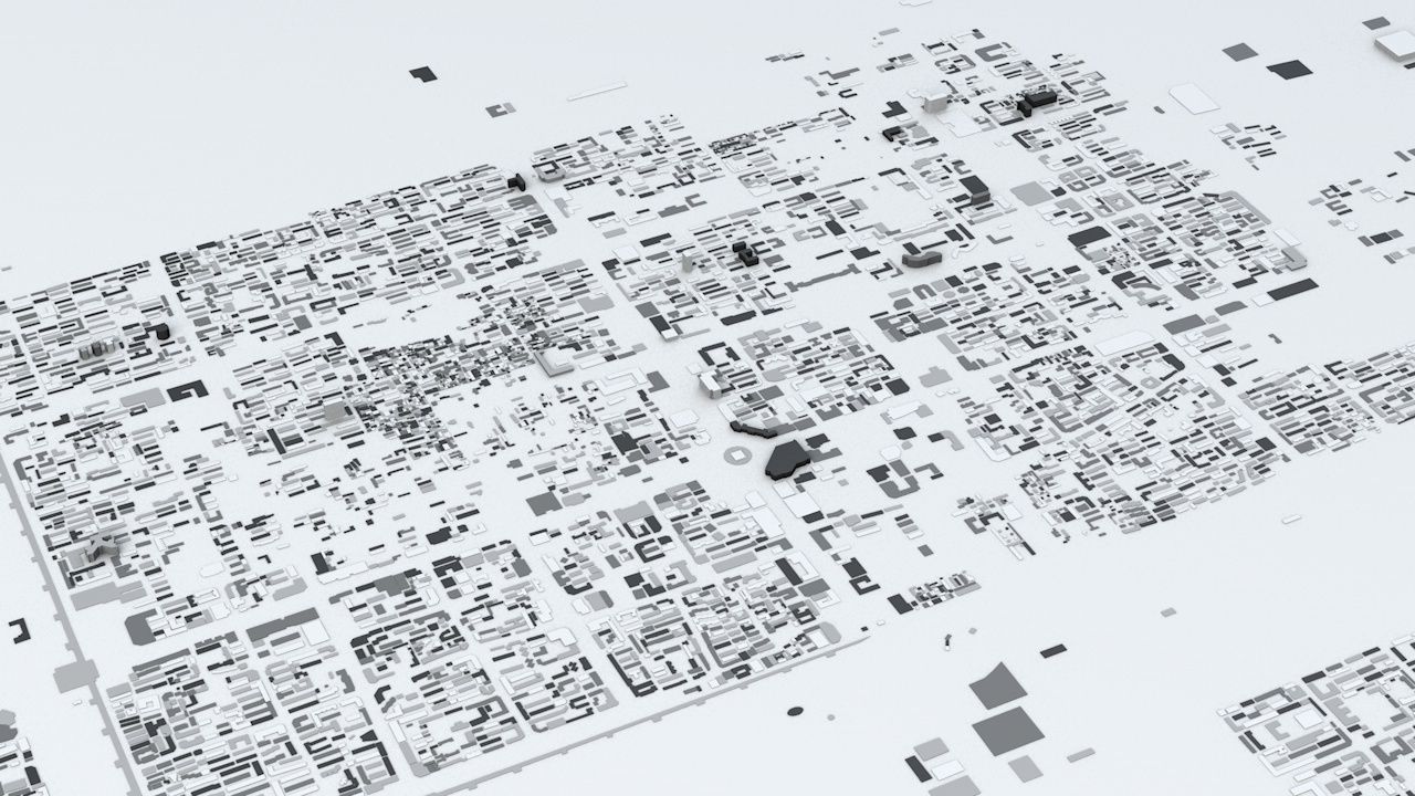 Xian Streets and Buildings 3D model_4