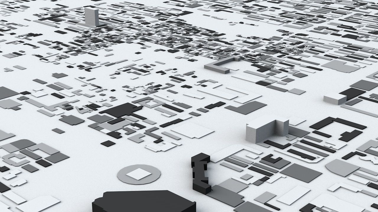 Xian Streets and Buildings 3D model_1