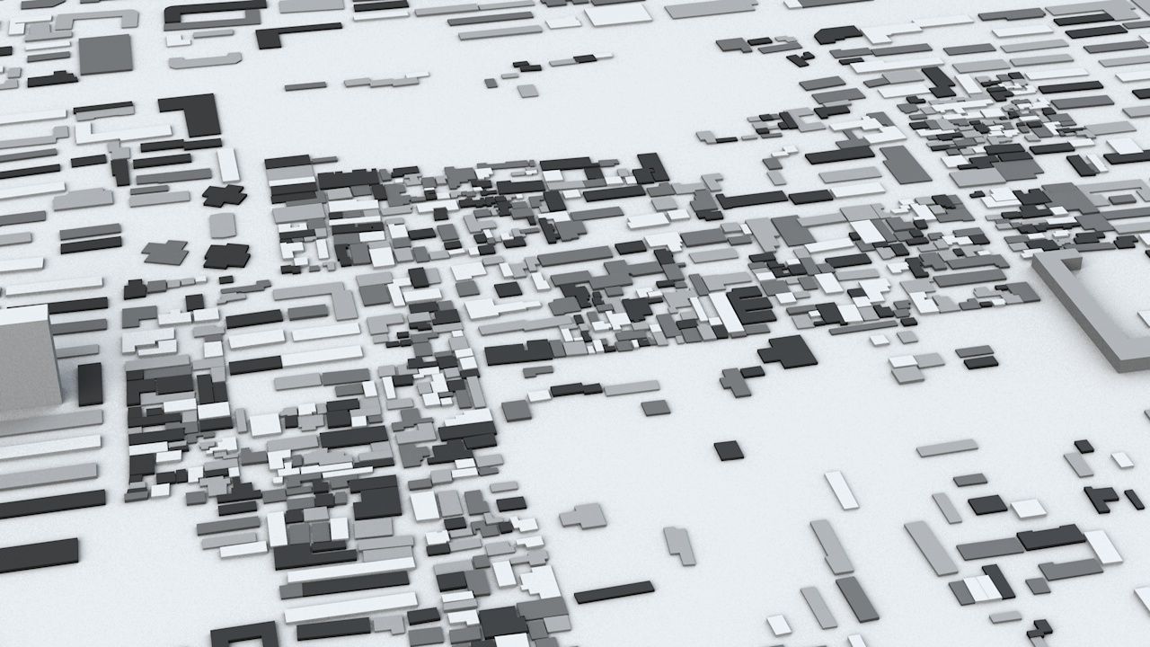 Xian Streets and Buildings 3D model_6