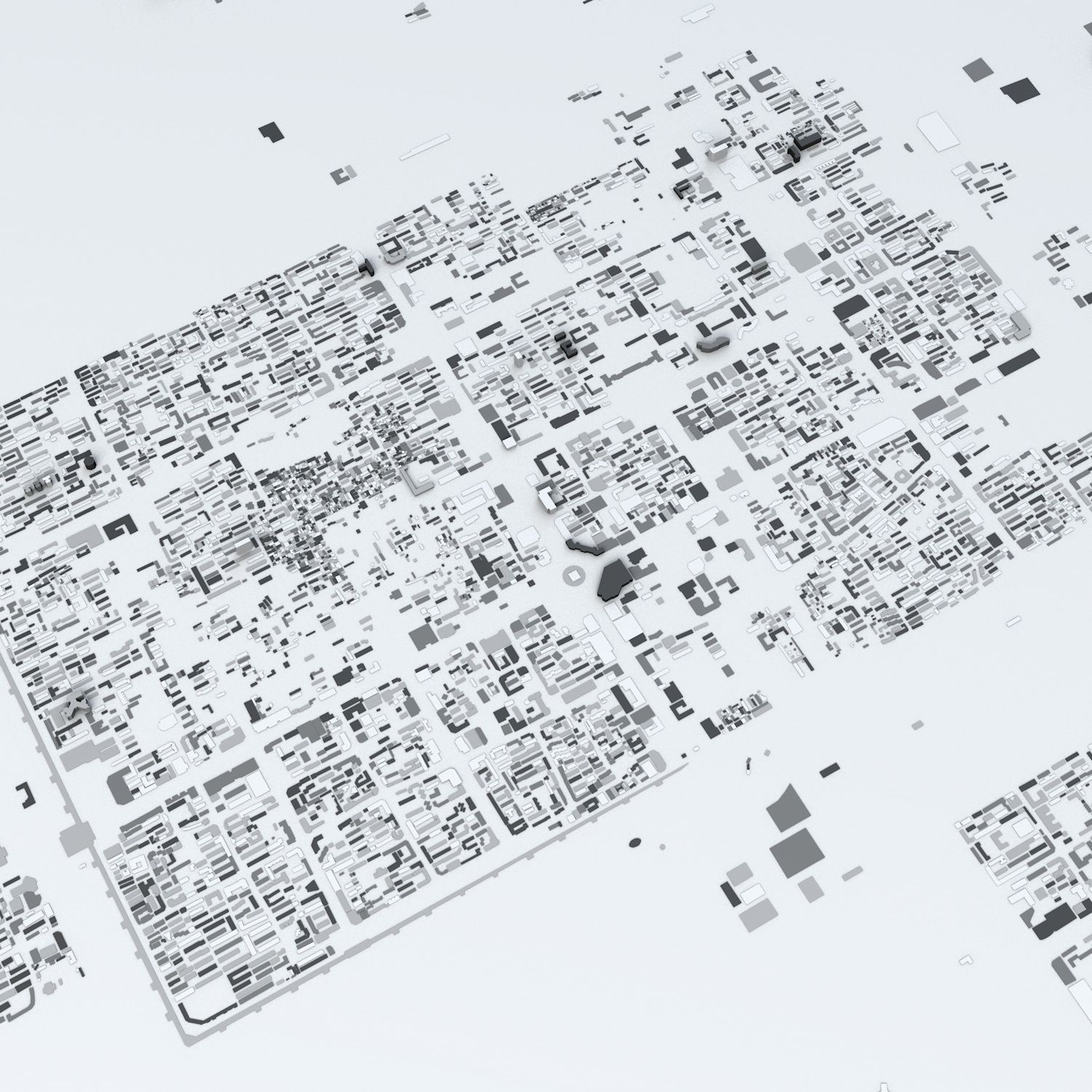 Xian Streets and Buildings 3D model_2