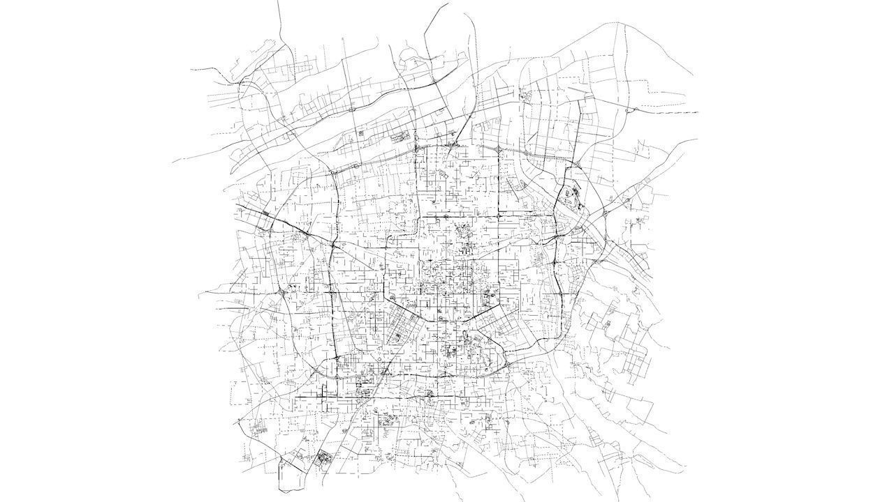 Xian Road Network and Streets 3D model_10