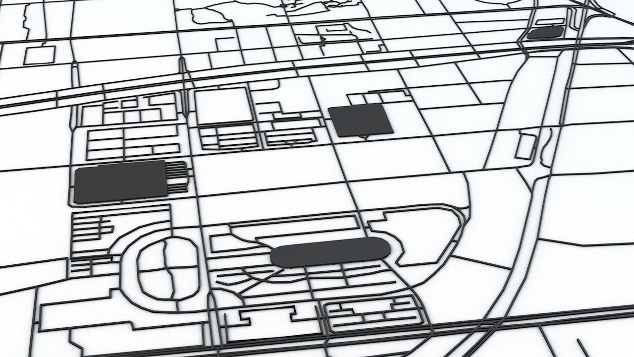 Xian Road Network and Streets 3D model_8