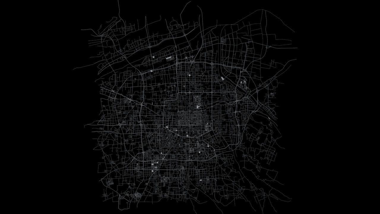 Xian Road Network and Streets 3D model_9
