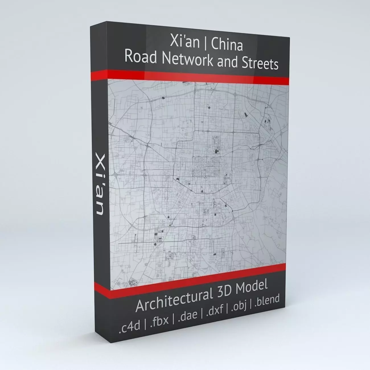 Xian Road Network and Streets 3D model_0