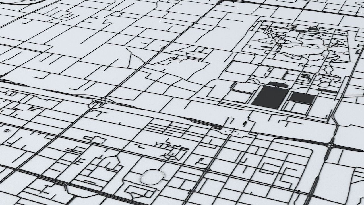 Xian Road Network and Streets 3D model_6