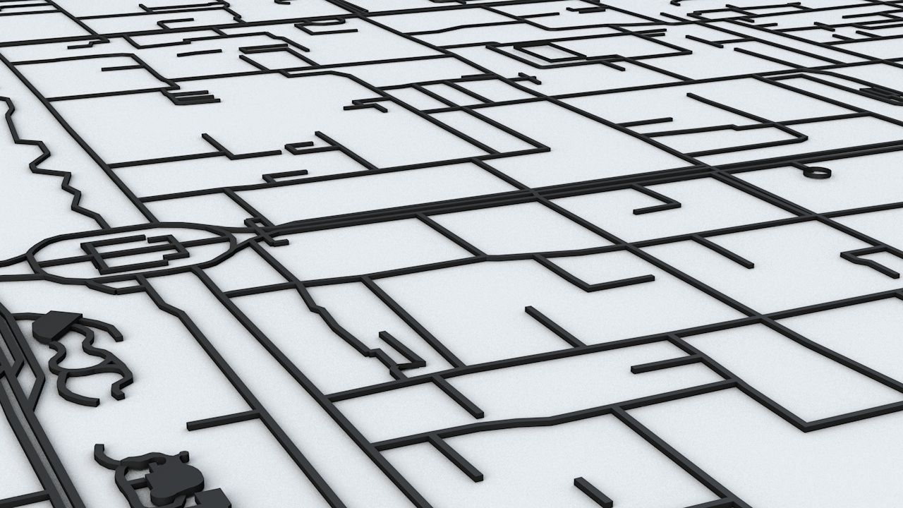 Xian Road Network and Streets 3D model_7