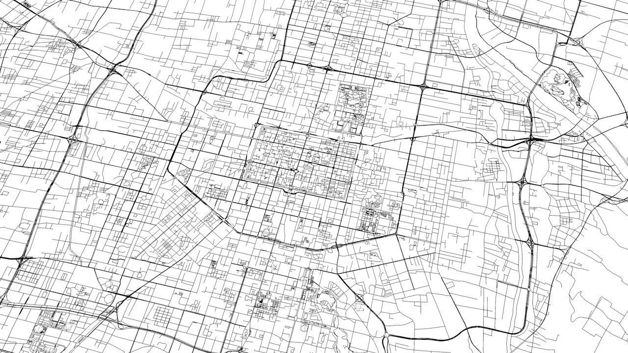 Xian Road Network and Streets 3D model_11