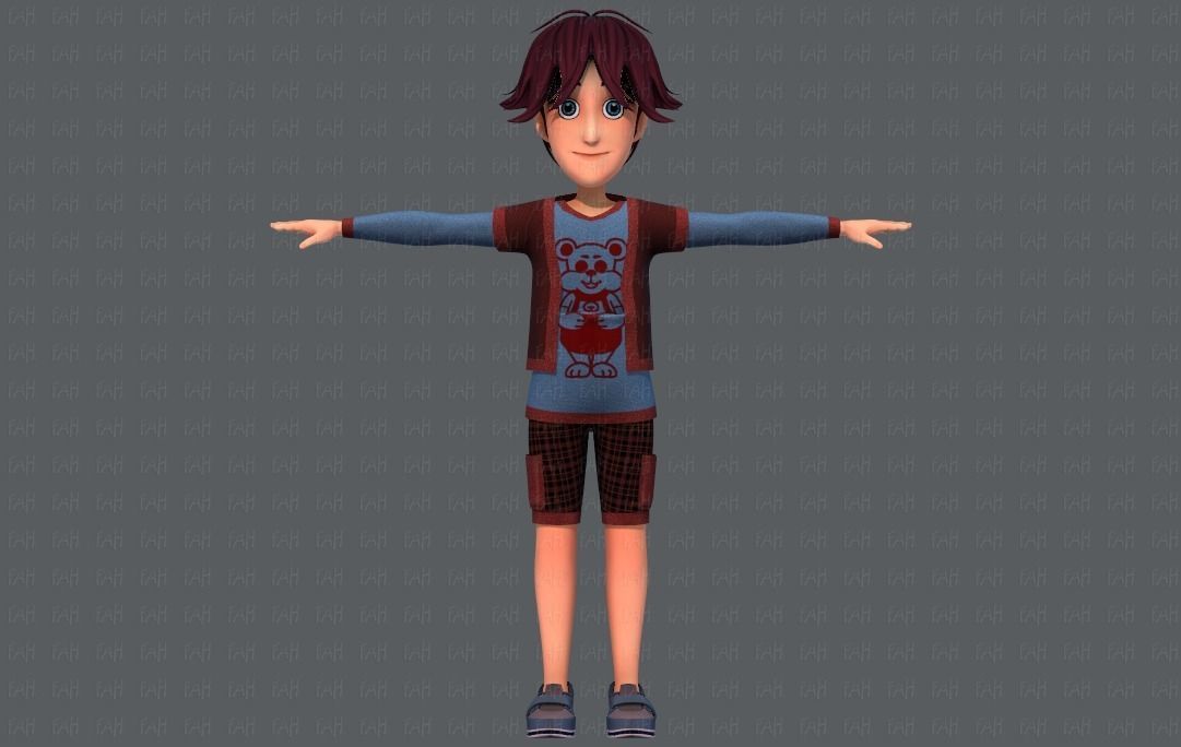 Base BoyV07 Clothing V01 Low-poly 3D model_3