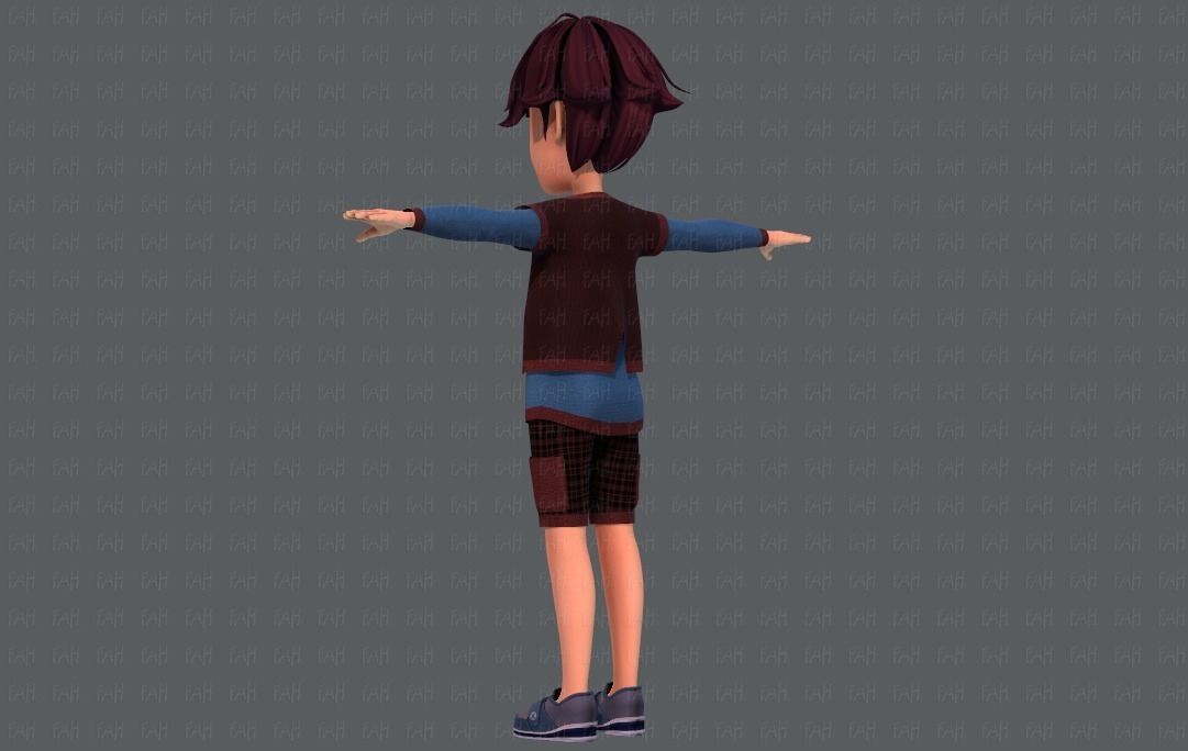 Base BoyV07 Clothing V01 Low-poly 3D model_8