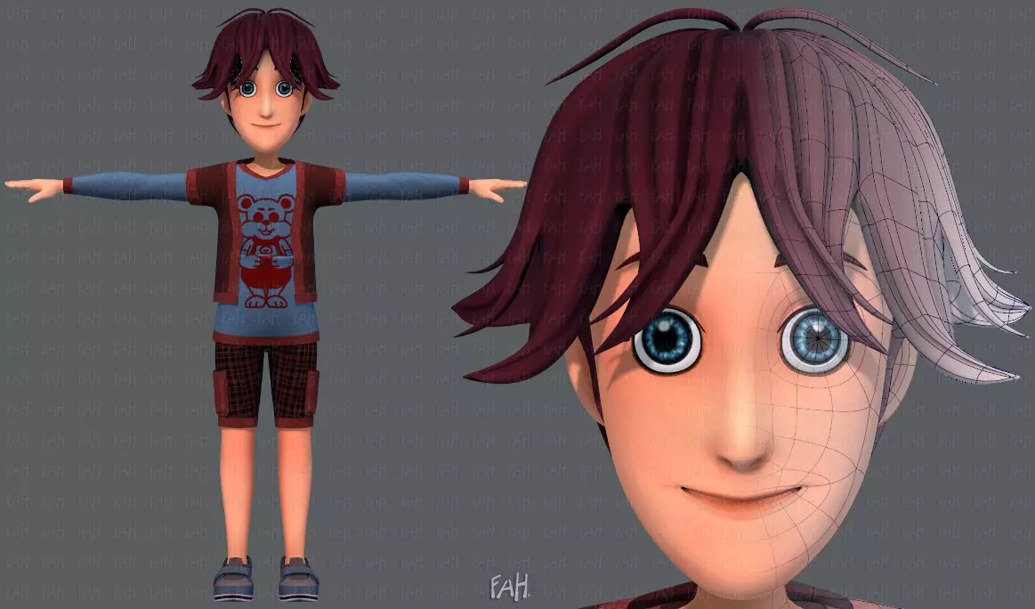 Base BoyV07 Clothing V01 Low-poly 3D model_0