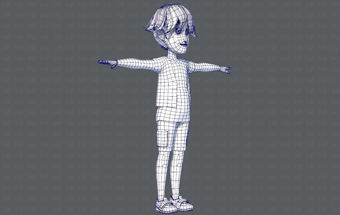 Base BoyV07 Clothing V01 Low-poly 3D model_12