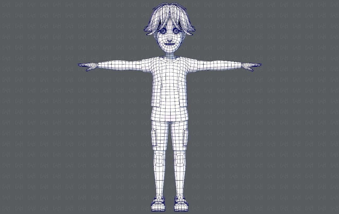 Base BoyV07 Clothing V01 Low-poly 3D model_11