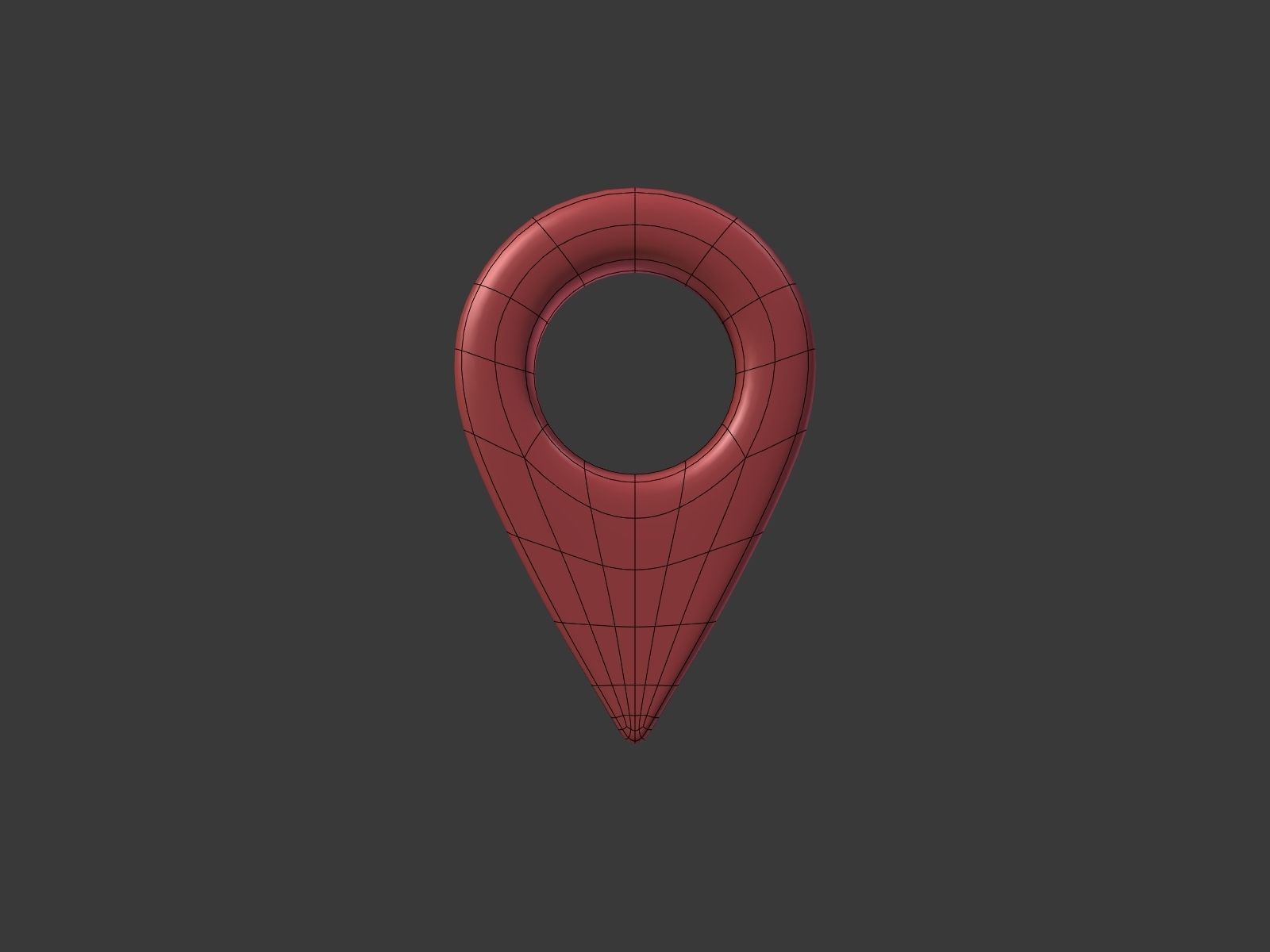 Map Pointer Low-poly 3D model_14