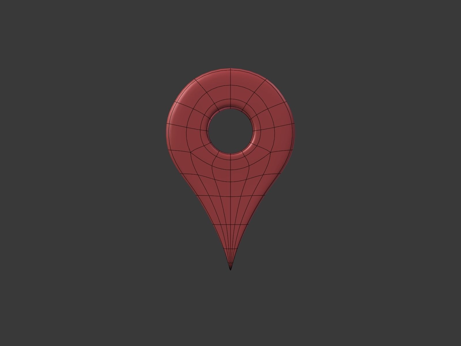 Map Pointer Low-poly 3D model_8