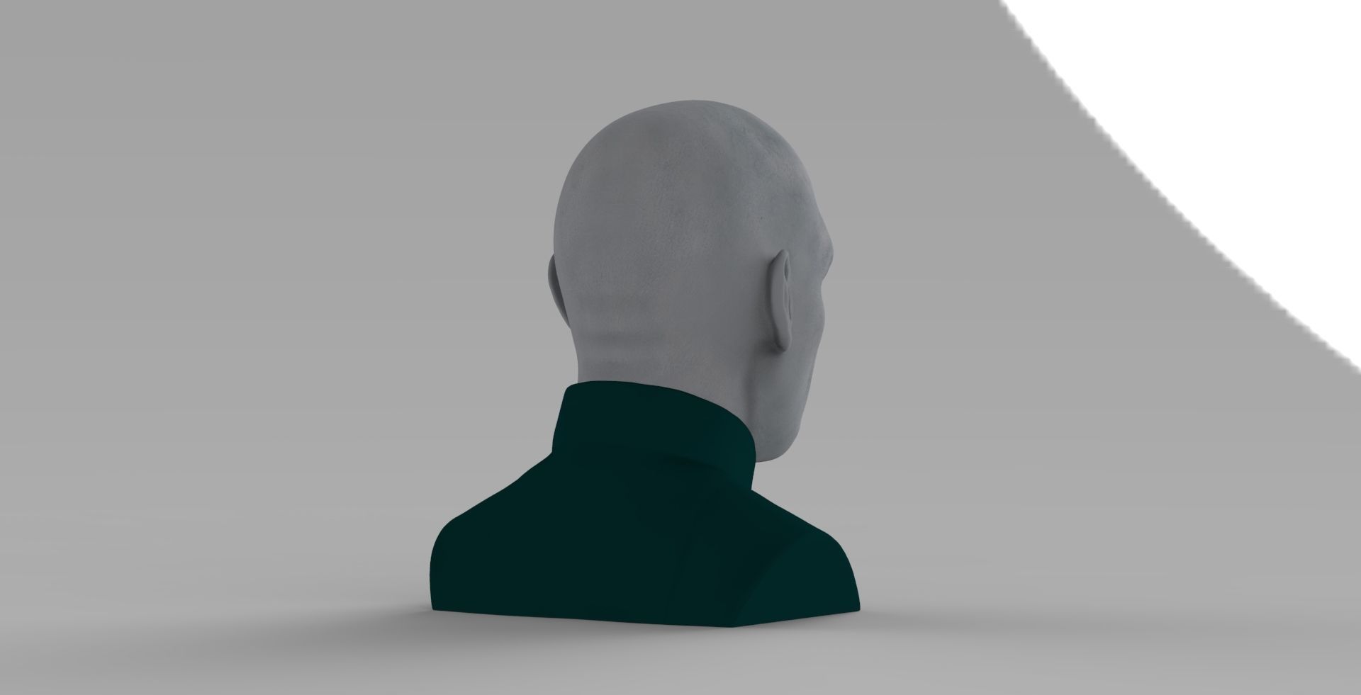 Lord Voldemort bust ready for full color 3D printing 3D print model_7