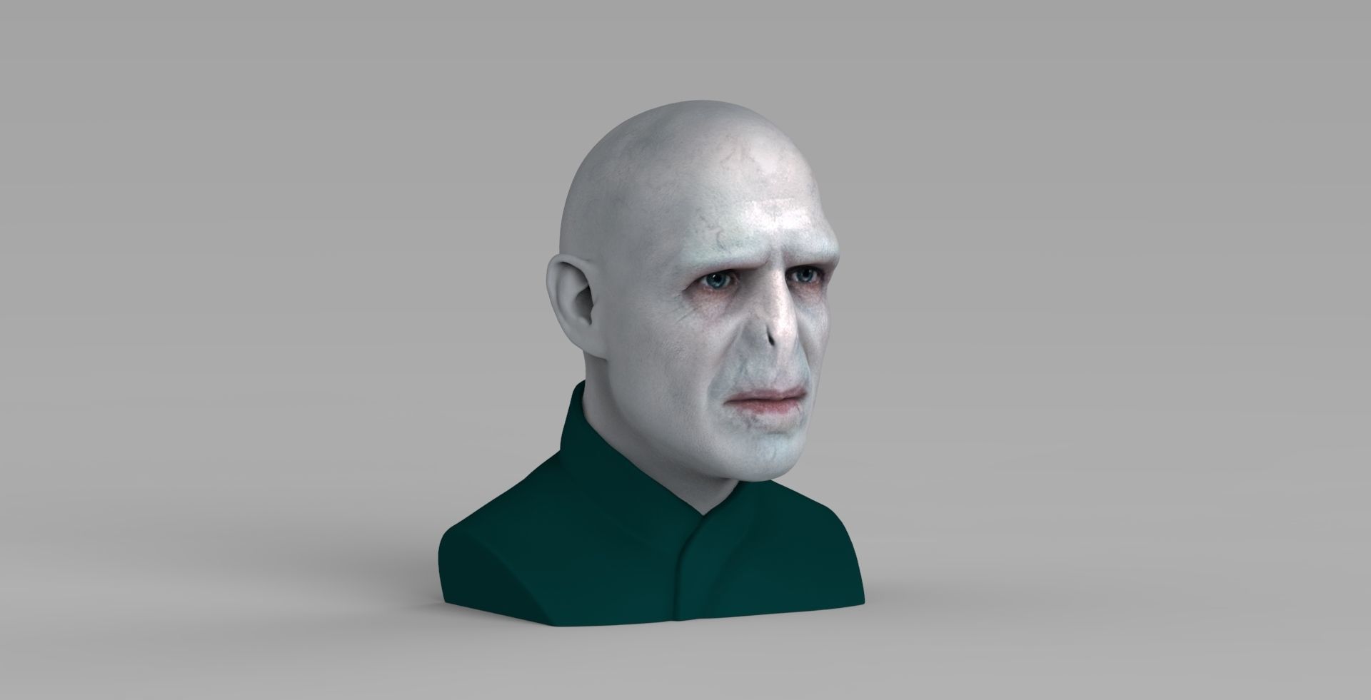 Lord Voldemort bust ready for full color 3D printing 3D print model_10
