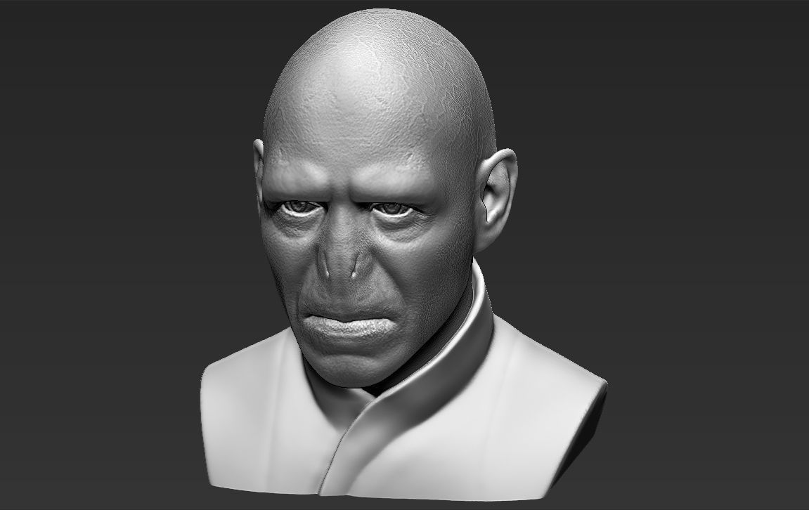 Lord Voldemort bust ready for full color 3D printing 3D print model_40