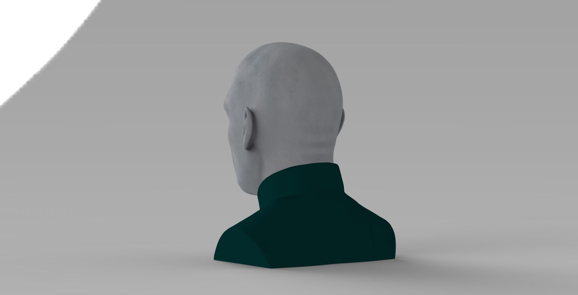 Lord Voldemort bust ready for full color 3D printing 3D print model_5