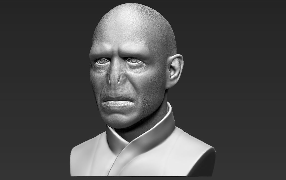 Lord Voldemort bust ready for full color 3D printing 3D print model_26