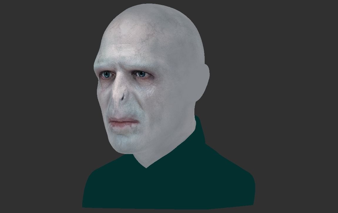 Lord Voldemort bust ready for full color 3D printing 3D print model_23