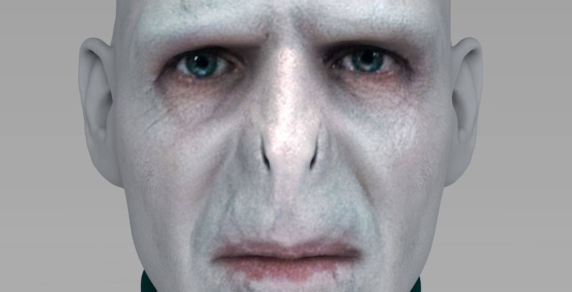 Lord Voldemort bust ready for full color 3D printing 3D print model_14