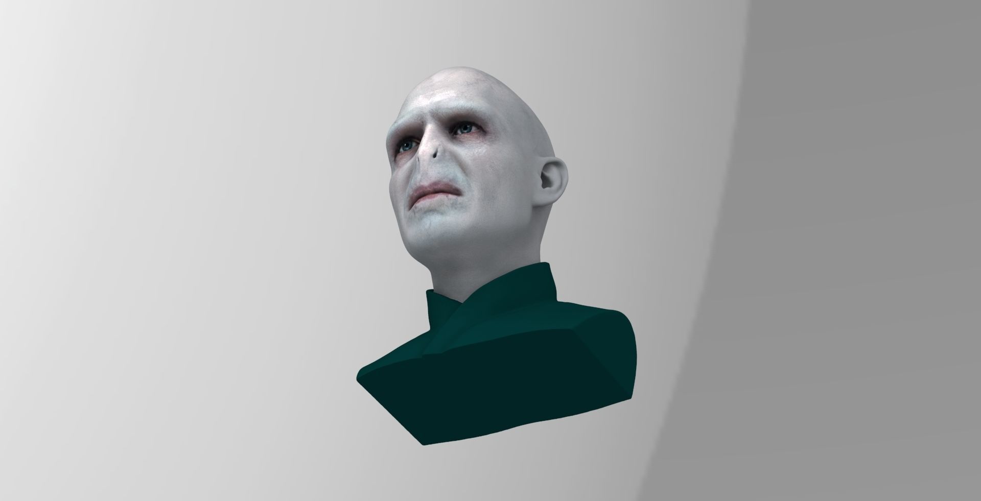 Lord Voldemort bust ready for full color 3D printing 3D print model_17