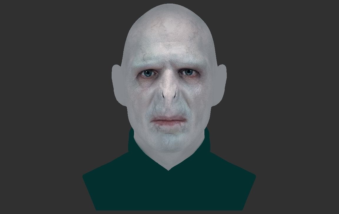 Lord Voldemort bust ready for full color 3D printing 3D print model_21