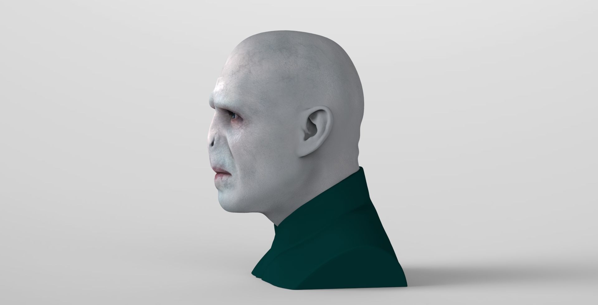 Lord Voldemort bust ready for full color 3D printing 3D print model_3