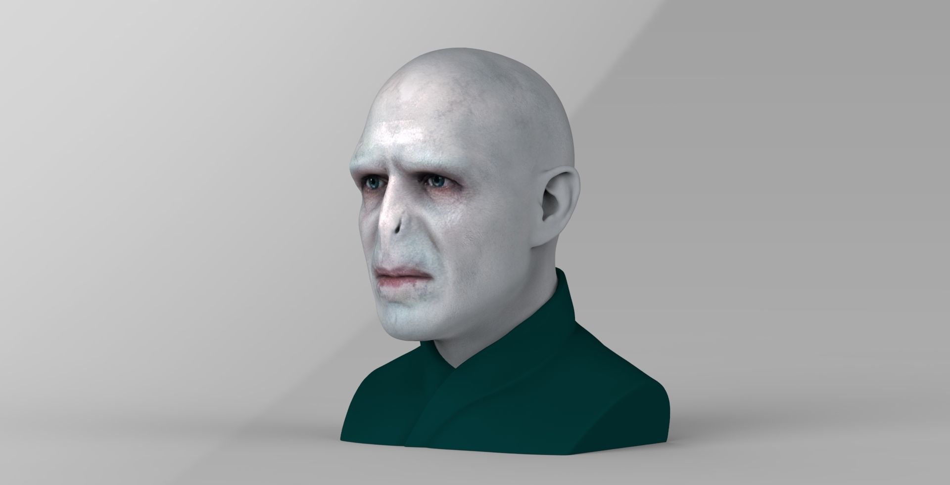 Lord Voldemort bust ready for full color 3D printing 3D print model_2