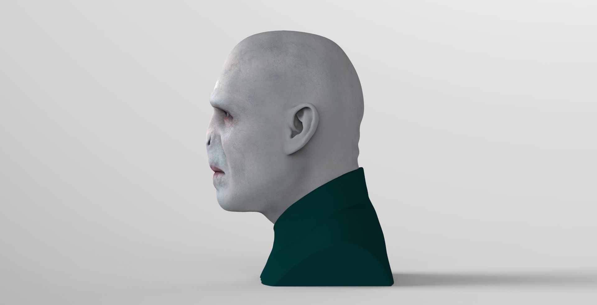 Lord Voldemort bust ready for full color 3D printing 3D print model_4