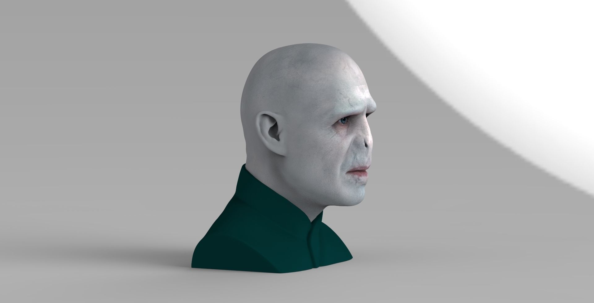 Lord Voldemort bust ready for full color 3D printing 3D print model_9