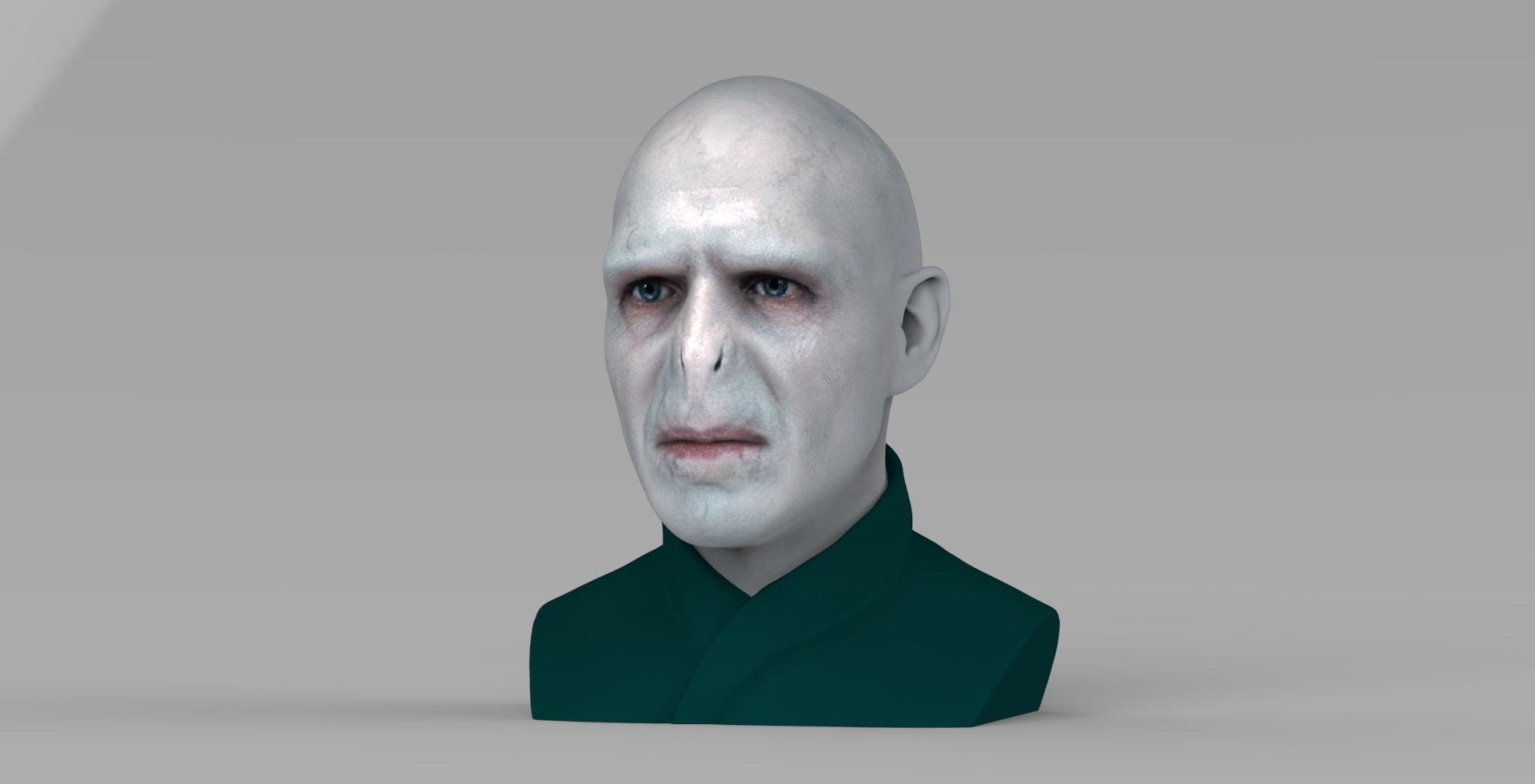 Lord Voldemort bust ready for full color 3D printing 3D print model_1