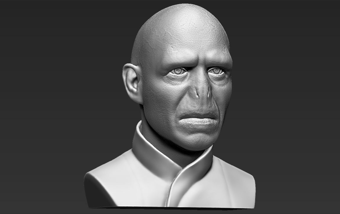 Lord Voldemort bust ready for full color 3D printing 3D print model_37