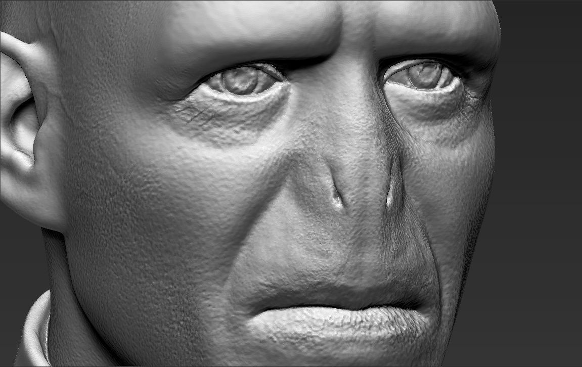 Lord Voldemort bust ready for full color 3D printing 3D print model_45
