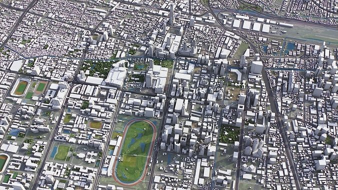 Bangkok Low-poly 3D model 2