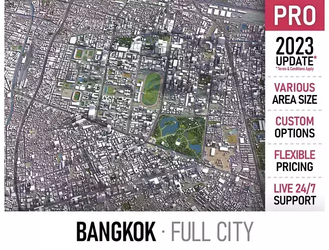 Bangkok Low-poly 3D model