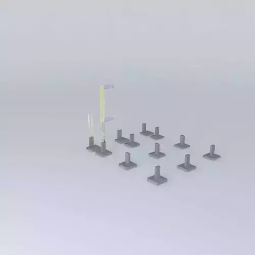 Industrial group of metal poles