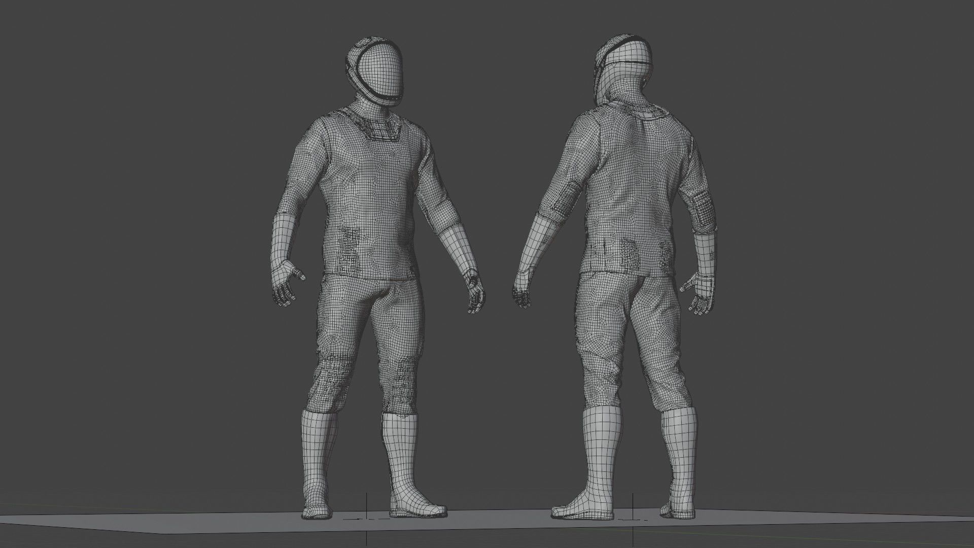 SpaceX Dragon Starman Spacesuit Rigged 3D model_14