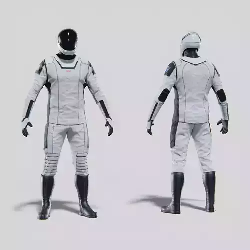 SpaceX Dragon Starman Spacesuit Rigged 3D model