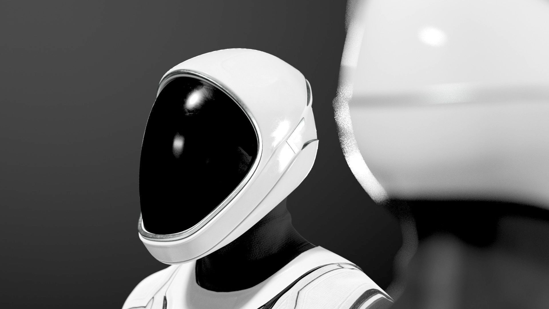 SpaceX Dragon Starman Spacesuit Rigged 3D model_7