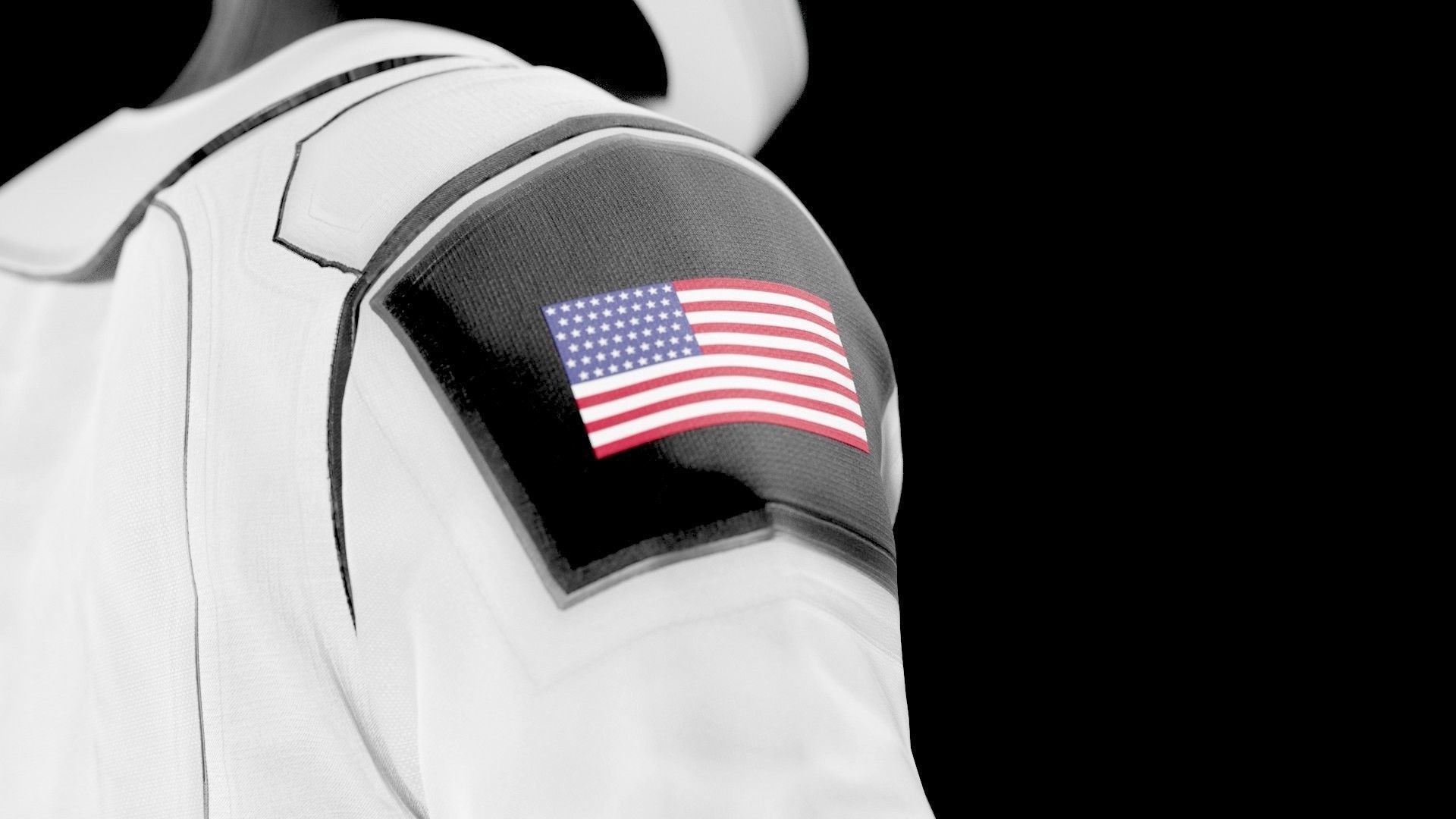SpaceX Dragon Starman Spacesuit Rigged 3D model_13