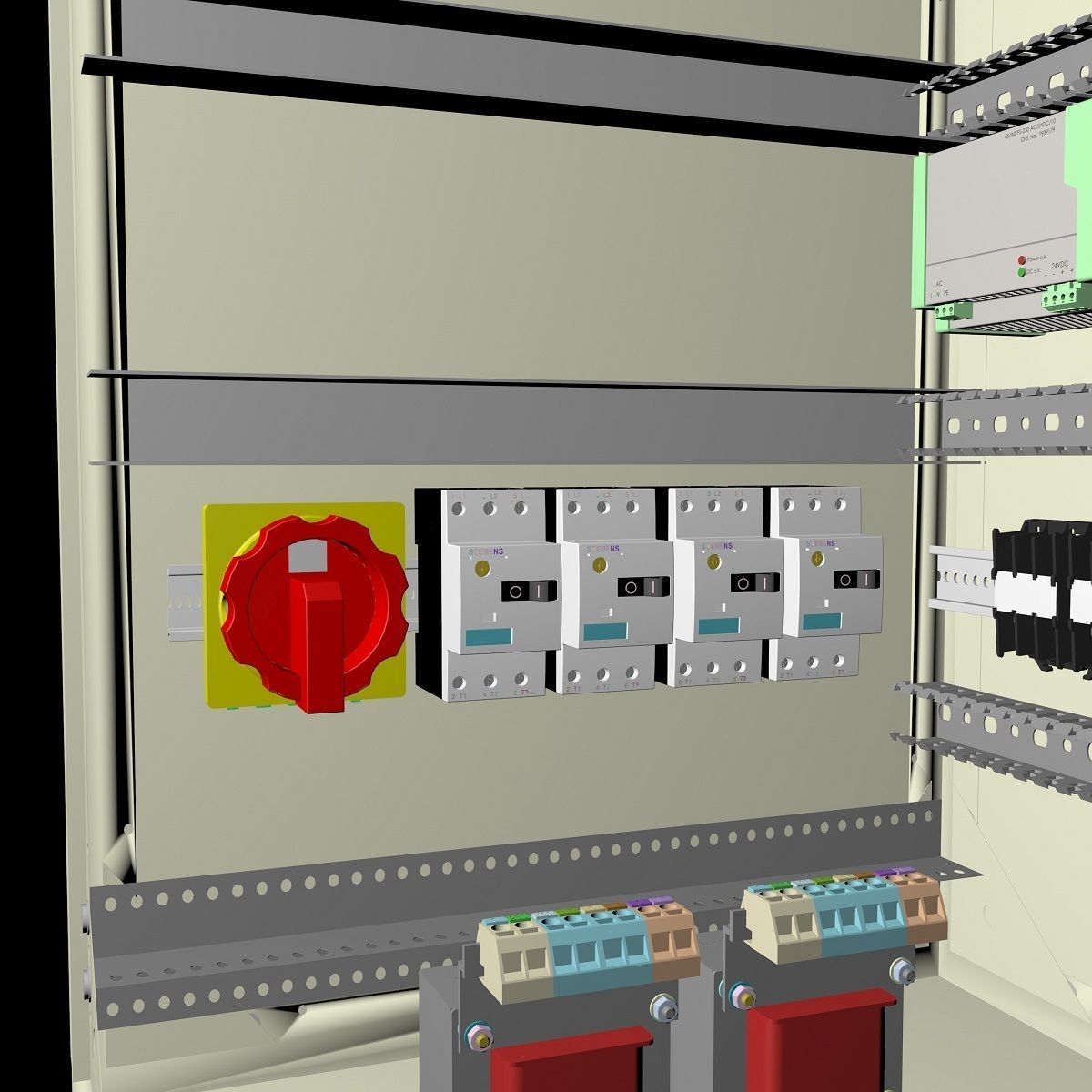 SYNCHRONIZING PANEL SWITCHGEAR 3D model_7