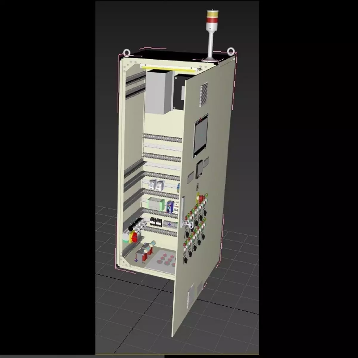 SYNCHRONIZING PANEL SWITCHGEAR 3D model_0