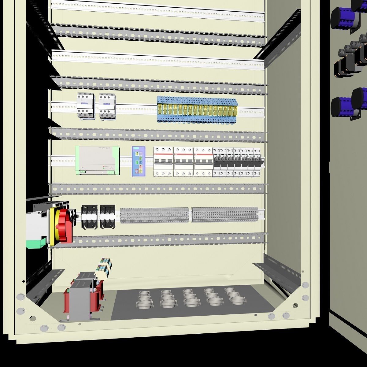 SYNCHRONIZING PANEL SWITCHGEAR 3D model_3