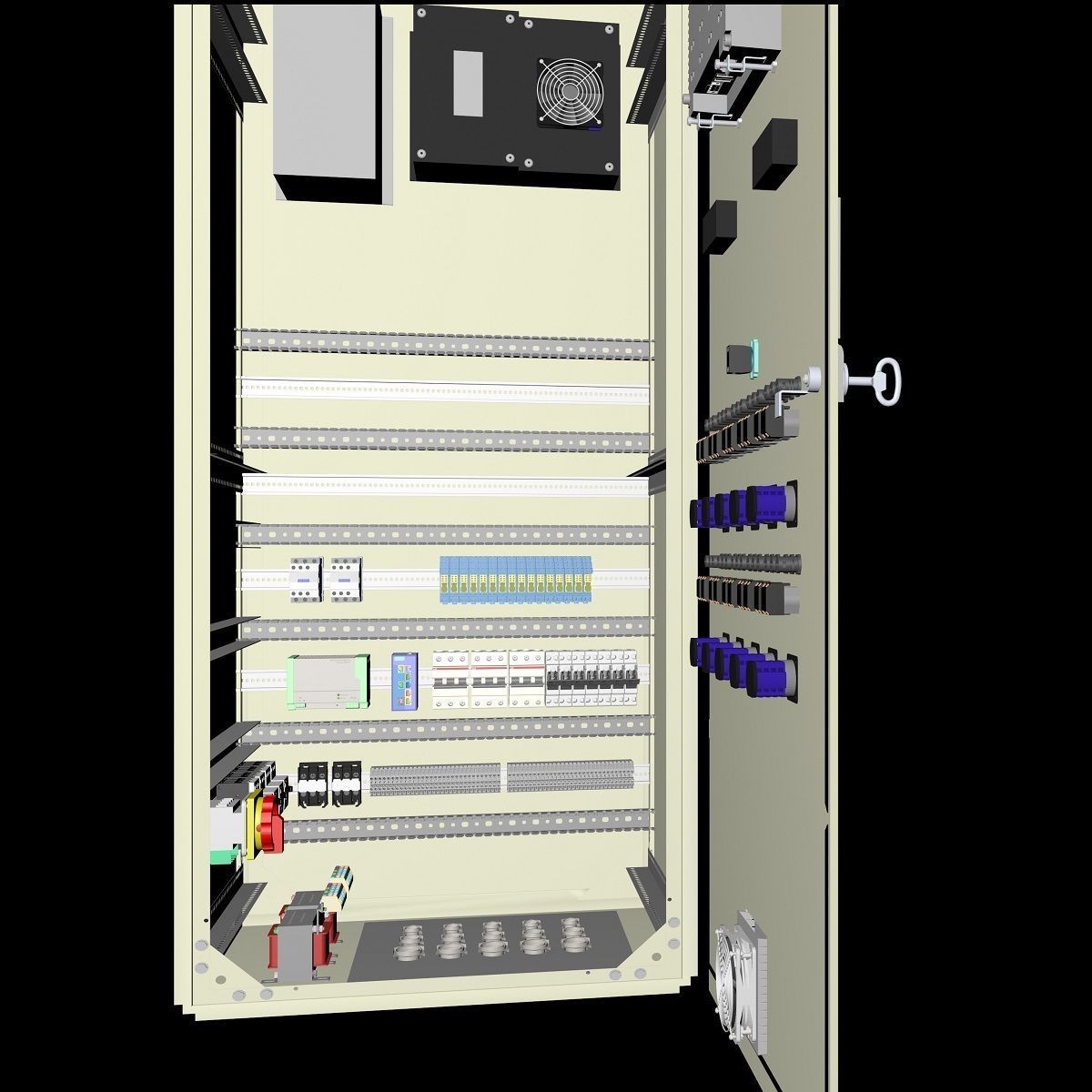 SYNCHRONIZING PANEL SWITCHGEAR 3D model_2