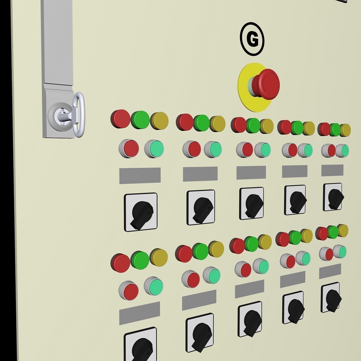 SYNCHRONIZING PANEL SWITCHGEAR 3D model_4