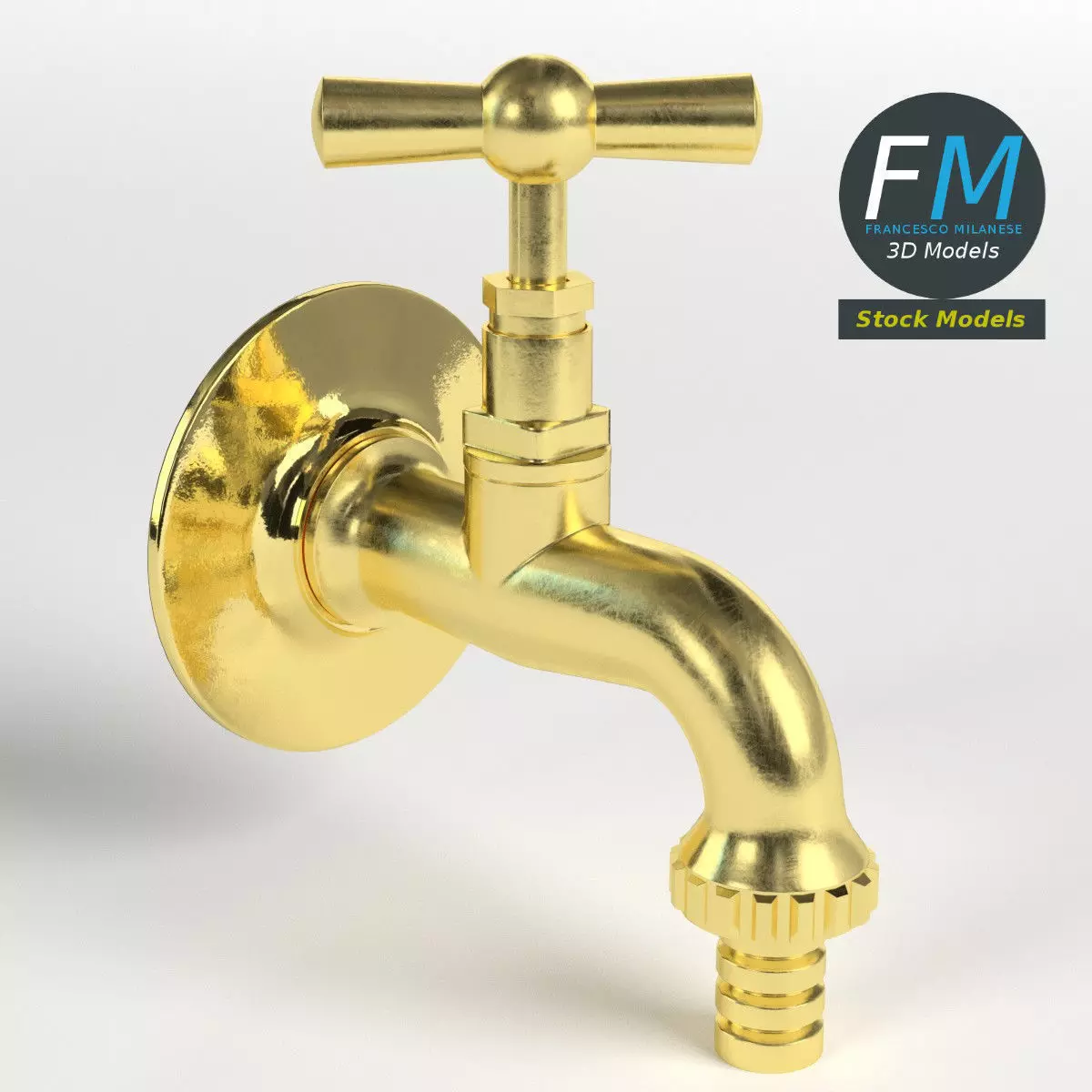 Fountain faucet 3D model_0