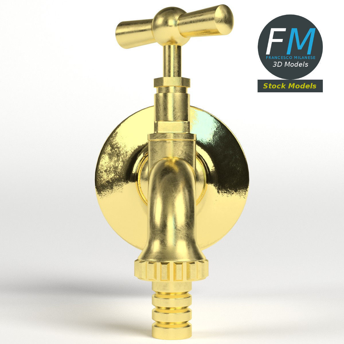 Fountain faucet 3D model_4
