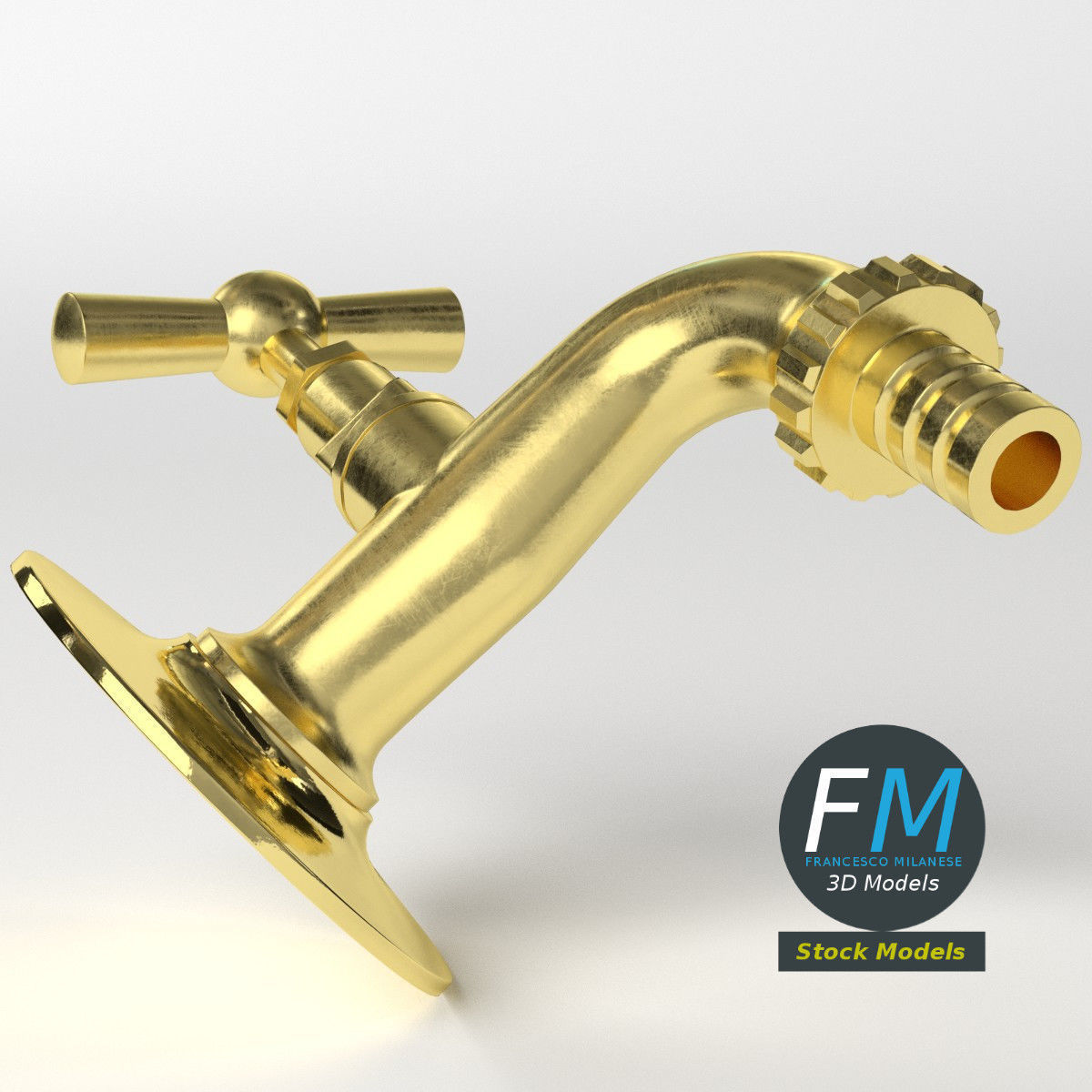 Fountain faucet 3D model_5